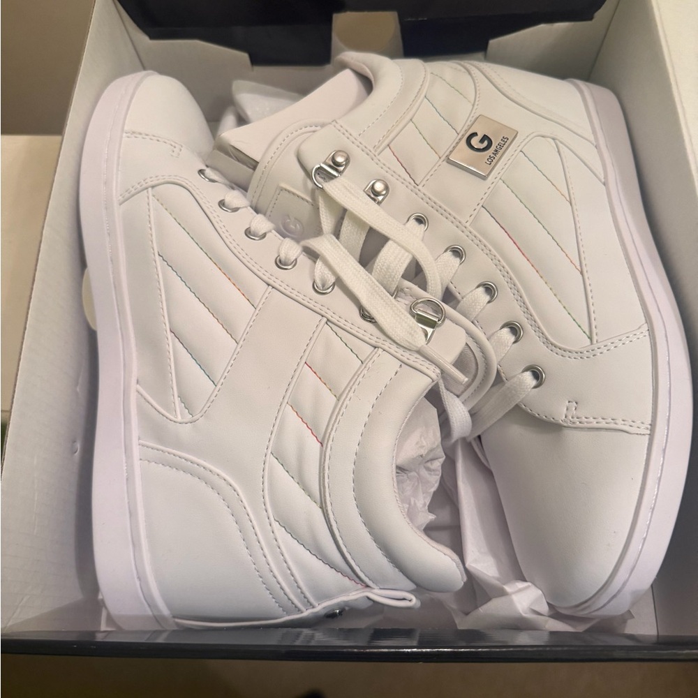 Retro GBG Los Angeles Dayno Lace-up High Top Optic White Sneaker SIZE 8